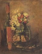 Vincent Van Gogh Vase with Carnation and Roses and a Bottle (nn04) Spain oil painting reproduction